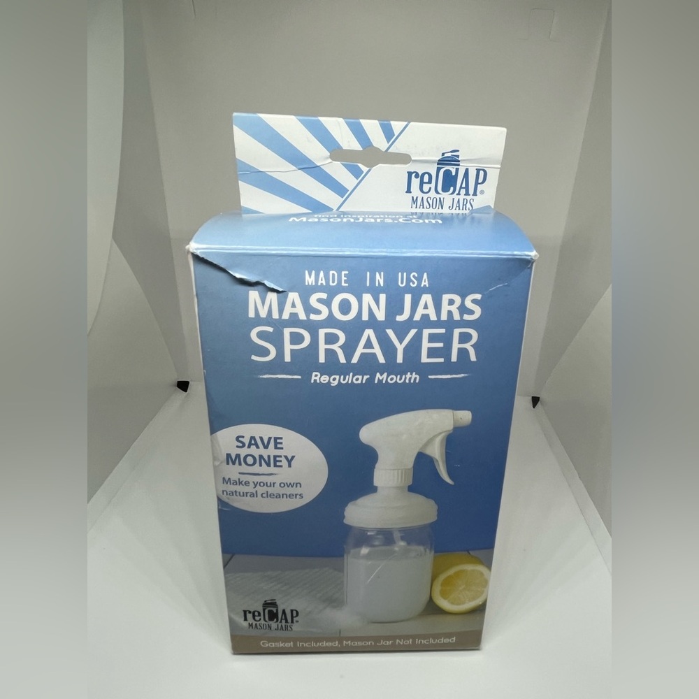 reCAP Mason Jars Sprayer Regular Mouth Lid White Made in USA BPA Free - Picture 6 of 7